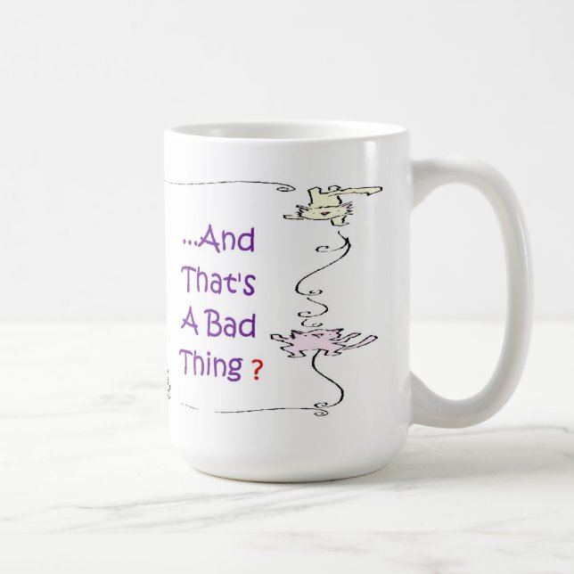 Senhora louca Caneca Rightie Grande do gato (Direita)