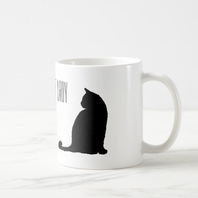 Senhora louca clássica Caneca do gato (Direita)