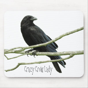 Senhora louca Mousepad do corvo