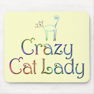 Senhora louca Mousepad do gato