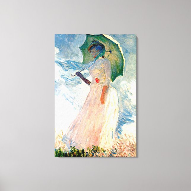 Senhora Monet com Canvas Parasol (Frente)