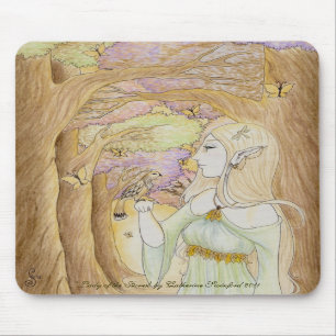 "Senhora mousepad da floresta"