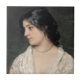 Senhora Nobre com Colar de Pérolas