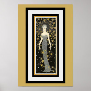 Senhora Poster da estrela do art deco