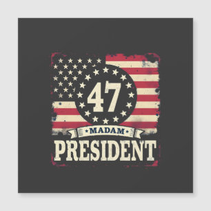 Senhora Presidente, bandeira americana 47 harris W