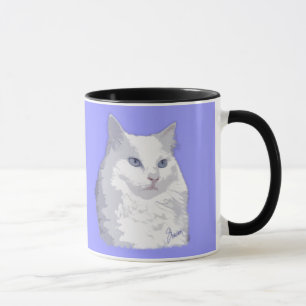 Senhora princesa Branco Gato Caneca