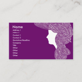 Senhora roxa cartão de visita