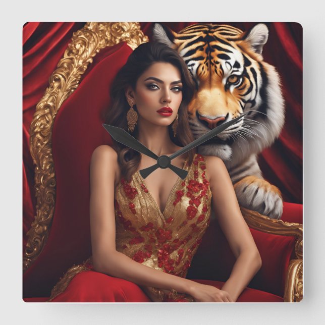 Senhora Tiger em um relógio (Frente)
