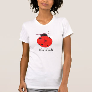 Senhora vermelha Desinsetar Indicação Camisa