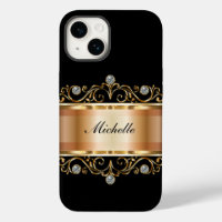 Senhoras Clássicas Monograma Bling capas de iphone
