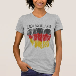 Senhoras da camisa da bandeira de Alemanha da