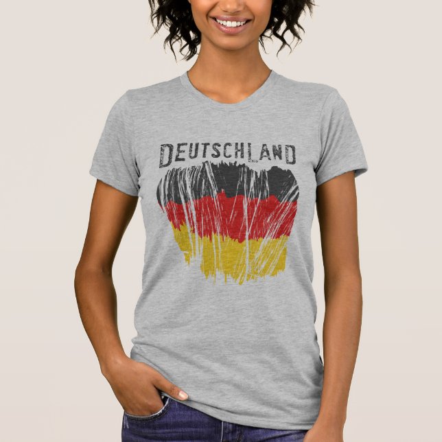 Senhoras da camisa da bandeira de Alemanha da (Frente)