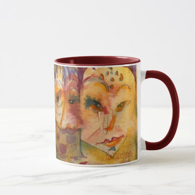 Senhoras subtis mim caneca da aguarela (Direita)