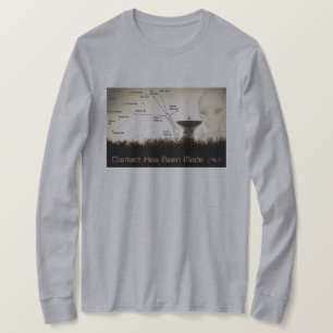 Senhoras UFO Contactam Camiseta de Longa Folga