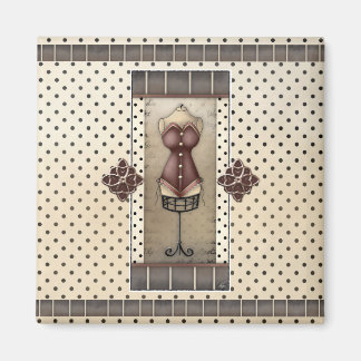 Senhoras Vintage Imã de geladeira do Corset Victor