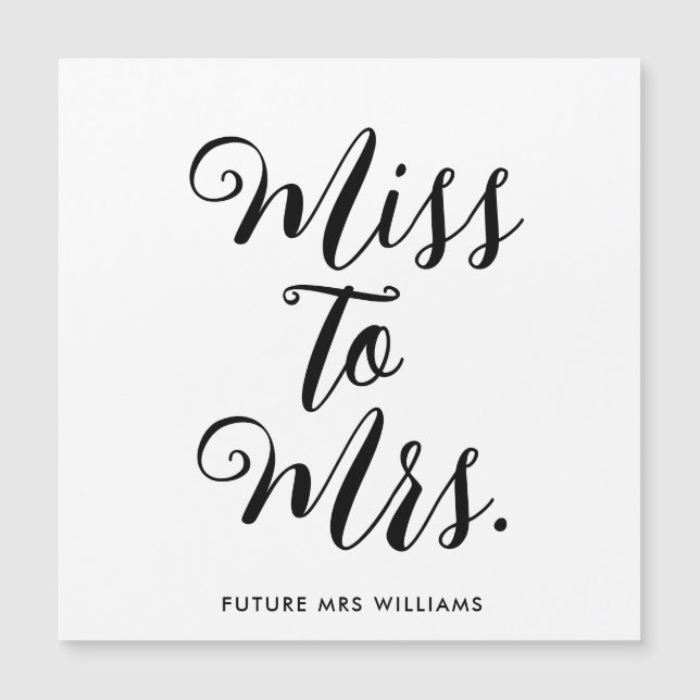 Senhorita à Sra. Chá de panela Modern Bachelorette (Frente)