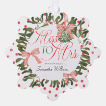 Senhorita à Sra. Coquette Arco Mistletoe Chá de pa