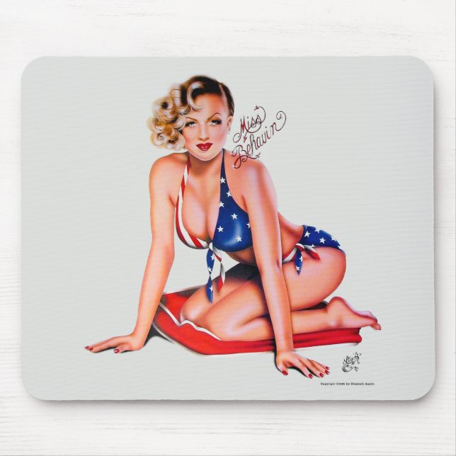 Senhorita Behavin' Pinup Mousepad (Frente)