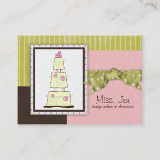 Senhorita. Cartões de visitas do Jen Cake Chubby