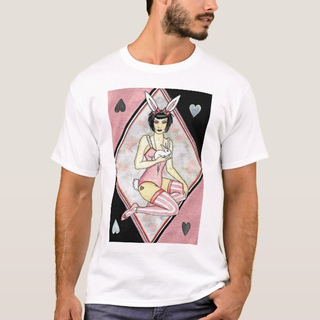 Senhorita Coelho - CAMISA da menina do Pinup (Frente)