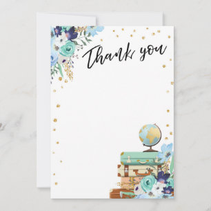 Senhorita das flores dos cartões de agradecimento