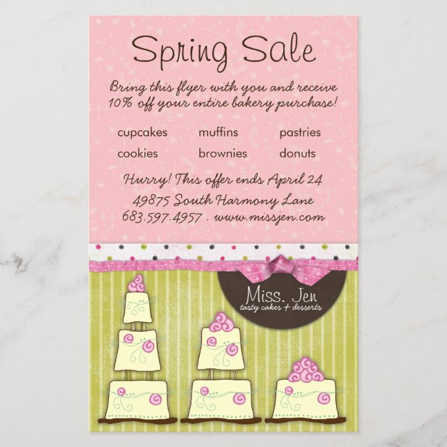 Senhorita. Jen Cake Small Sale Flyer (Frente)