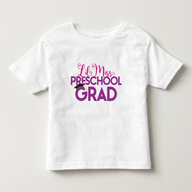 Senhorita Pre Escola Graduação de Lil - camisa da (Frente)