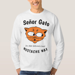 Señor Gato™ Cera de bigode Camisa de gato engraçad