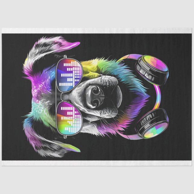 Sensação de neon com papel tecidular dos fones de  (Frente )