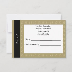 Sensacional Em 60 Convite RSVP