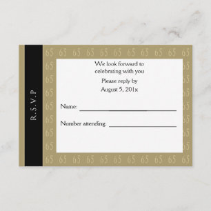 Sensacional Em 65 Convite RSVP