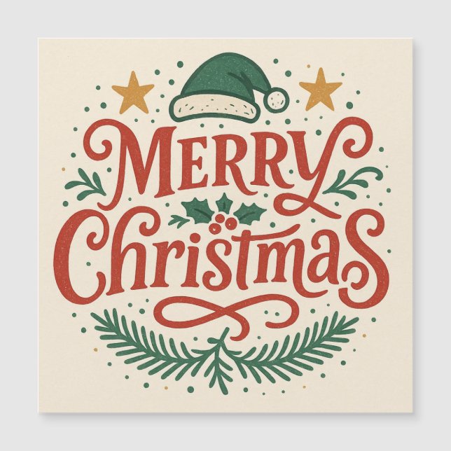 Sensational Merry Christmas typography card (Frente)