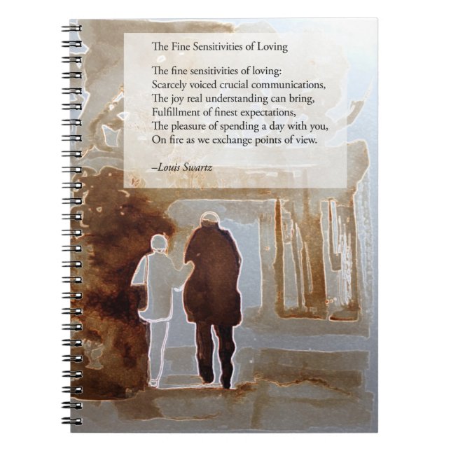 Sensibilidades finas de caderno espiral Loving (Frente)