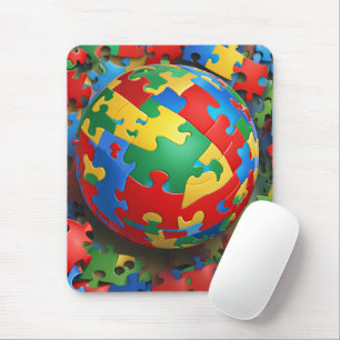 Sensibilização Autismo - Cuidados - Mousepad