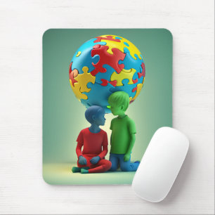 Sensibilização Autismo - Cuidados - Mousepad
