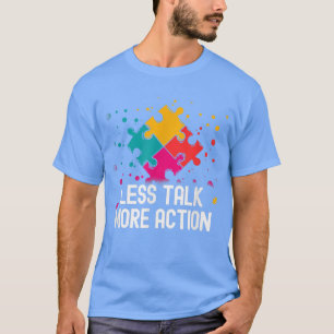 Sensibilização autista Camisas Mulheres Apoiam Hom