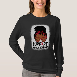 Sensibilização Camisa Vermelha Fita Hiv Ajuda a Se