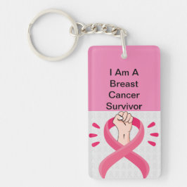 Sensibilização do Cancer da Mama Chaveiro acrílico