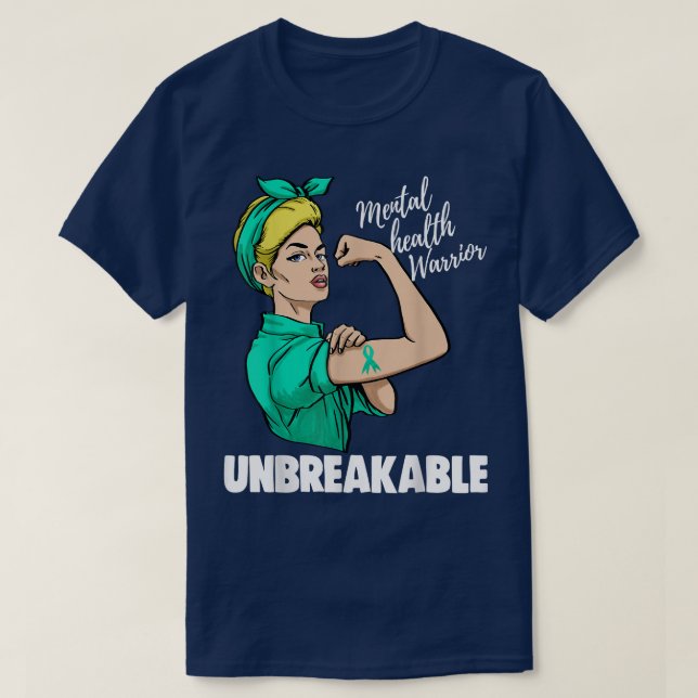 Sensibilização para a Saúde Mental Camisa Camiseta (Frente do Design)