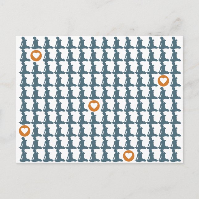 Sentado ao Repetir Cartão Postal (Frente)