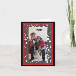 Sentado com humor AINDA num cartão de bicicleta de