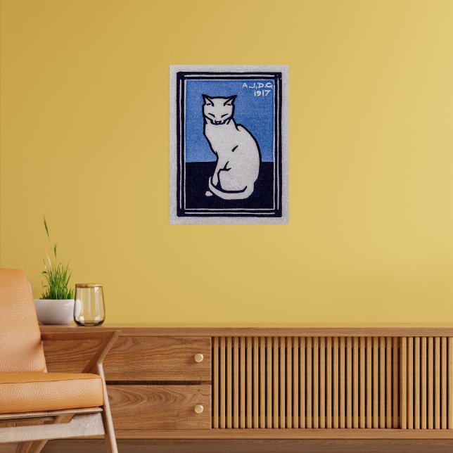 Sentado gato por Julie de Graag Poster (Sala de Estar 2)