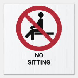 Sentado, sinal de proibição