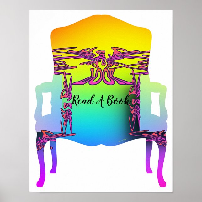 Sentar E Ler Um Poster De Livro (Frente)