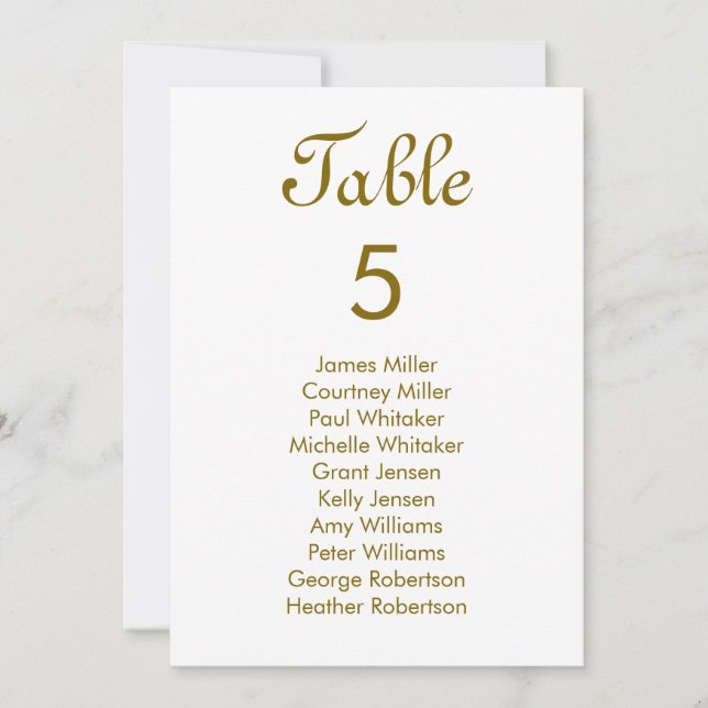 Sentença do Número de Tabela Dourada da Elegância  (Frente)