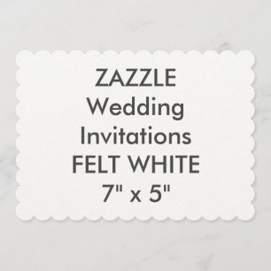 SENTIDO BRANCO 110lb 7x5" Convite de casamento dim