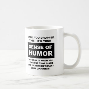 Sentido da caneca engraçada do humor