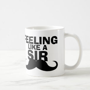 Sentimento como canecas de café do bigode do