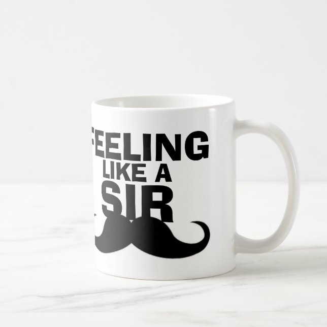 Sentimento como canecas de café do bigode do (Direita)