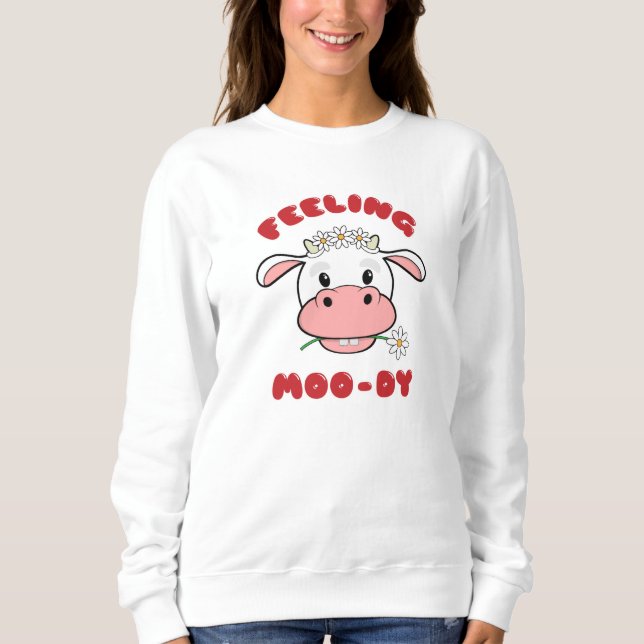 Sentindo o Humor Moo | Camiseta de Citação de Vaca (Frente)